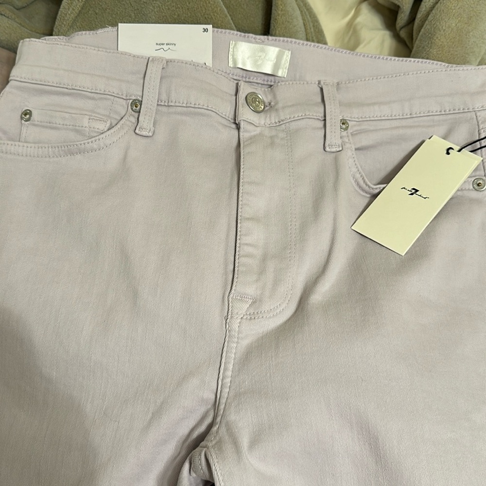 7 for all man kind High waist skinny ankle jeans